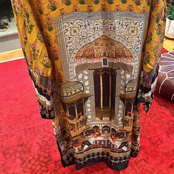 Sapphire silk coat - Picture 4 of 4